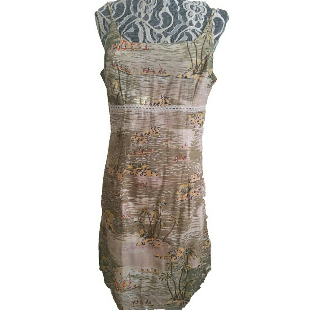 PRICE⬇Vacation Vibes Palmtree Print Tank Dress - Picture 4 of 5